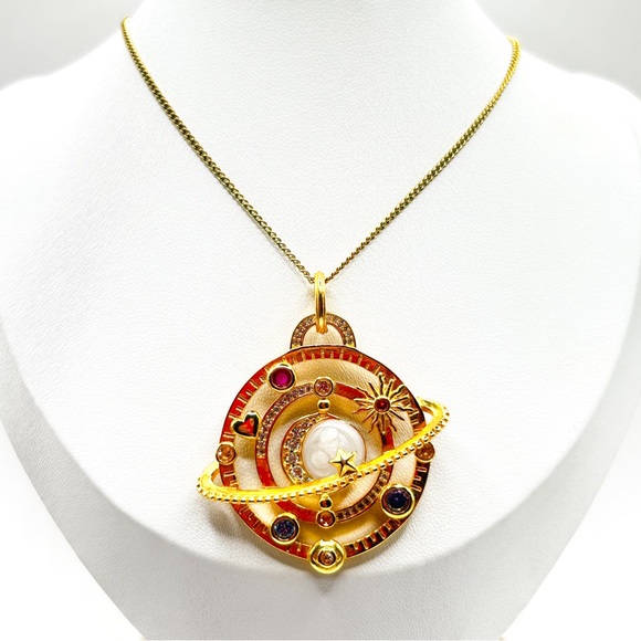 NWOT Cosmic Planetary pendant 18k gold plating over Sterling silver. - Picture 12 of 16